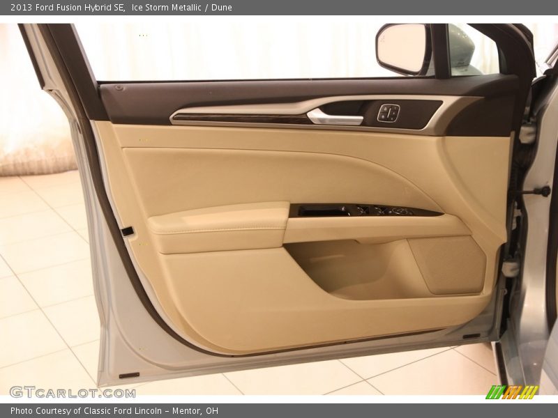 Ice Storm Metallic / Dune 2013 Ford Fusion Hybrid SE