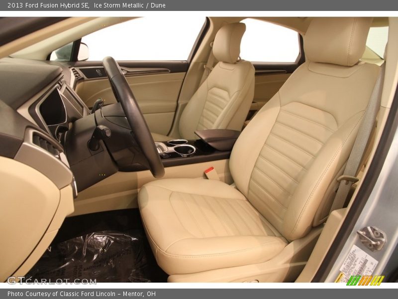 Ice Storm Metallic / Dune 2013 Ford Fusion Hybrid SE