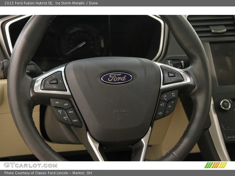 Ice Storm Metallic / Dune 2013 Ford Fusion Hybrid SE