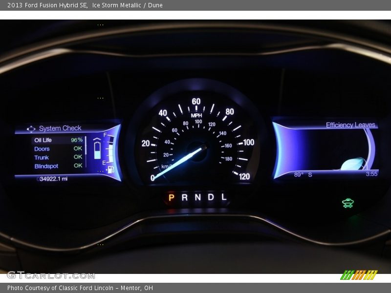 Ice Storm Metallic / Dune 2013 Ford Fusion Hybrid SE