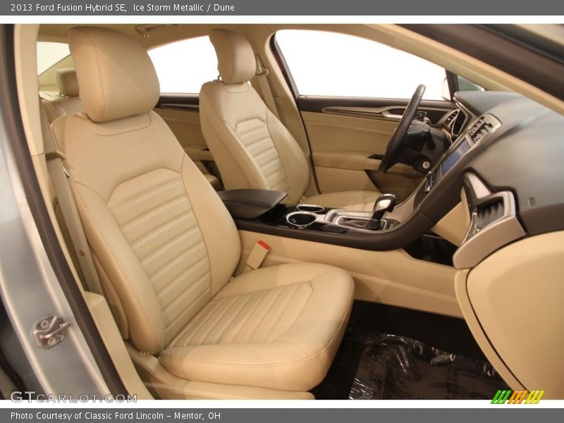 Ice Storm Metallic / Dune 2013 Ford Fusion Hybrid SE