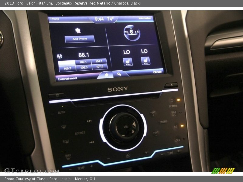 Bordeaux Reserve Red Metallic / Charcoal Black 2013 Ford Fusion Titanium