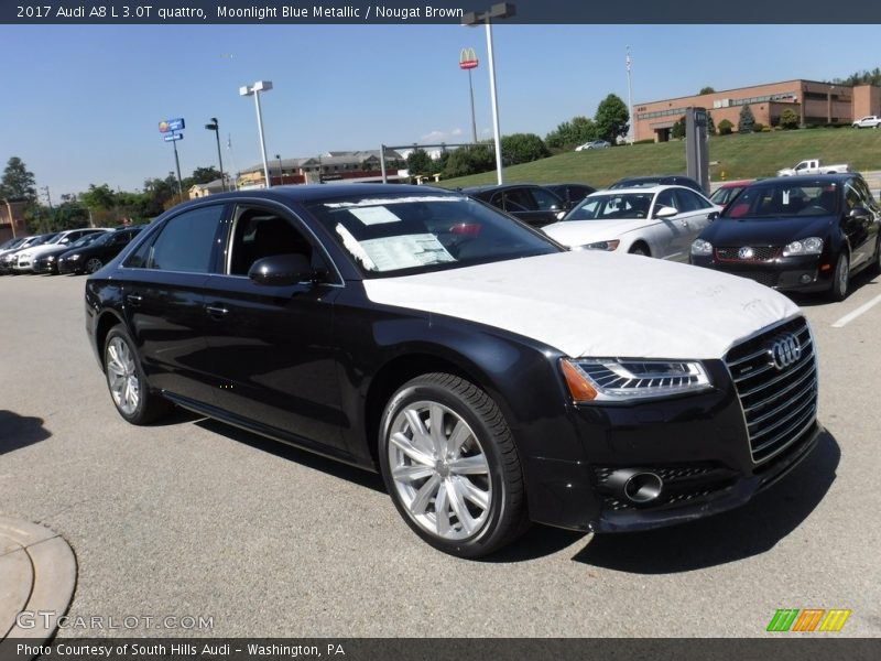 Moonlight Blue Metallic / Nougat Brown 2017 Audi A8 L 3.0T quattro