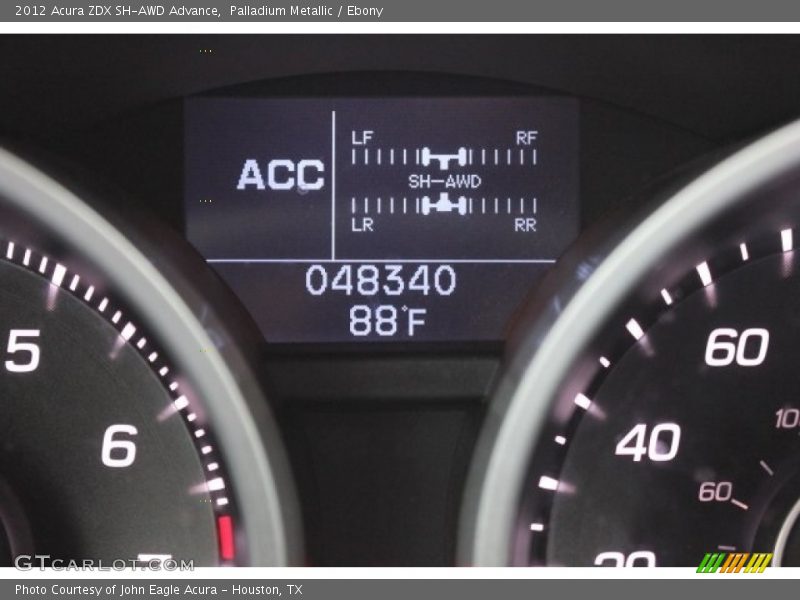 Palladium Metallic / Ebony 2012 Acura ZDX SH-AWD Advance