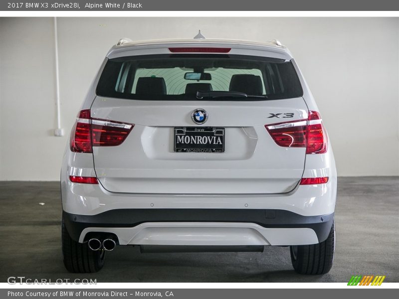 Alpine White / Black 2017 BMW X3 xDrive28i
