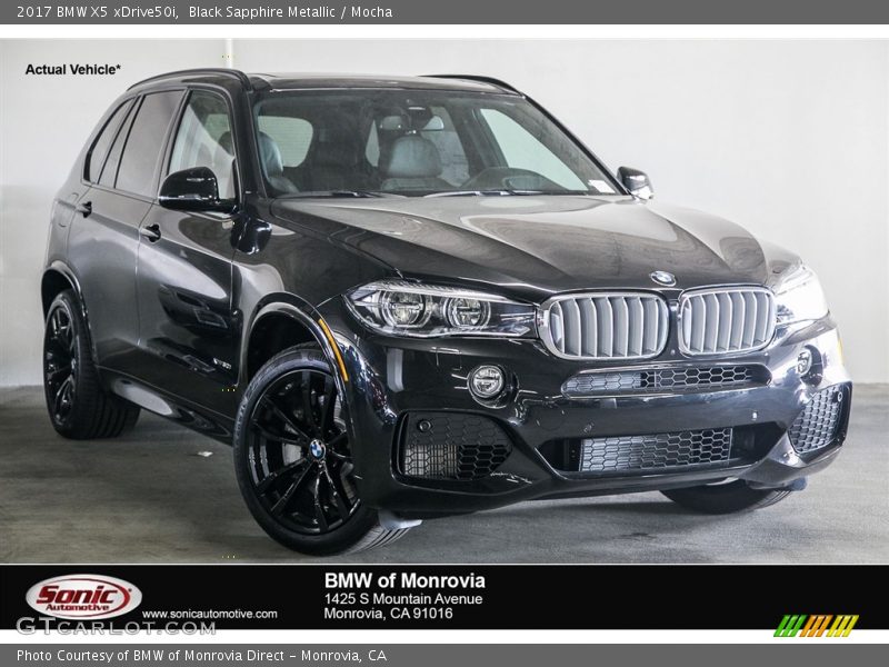 Black Sapphire Metallic / Mocha 2017 BMW X5 xDrive50i