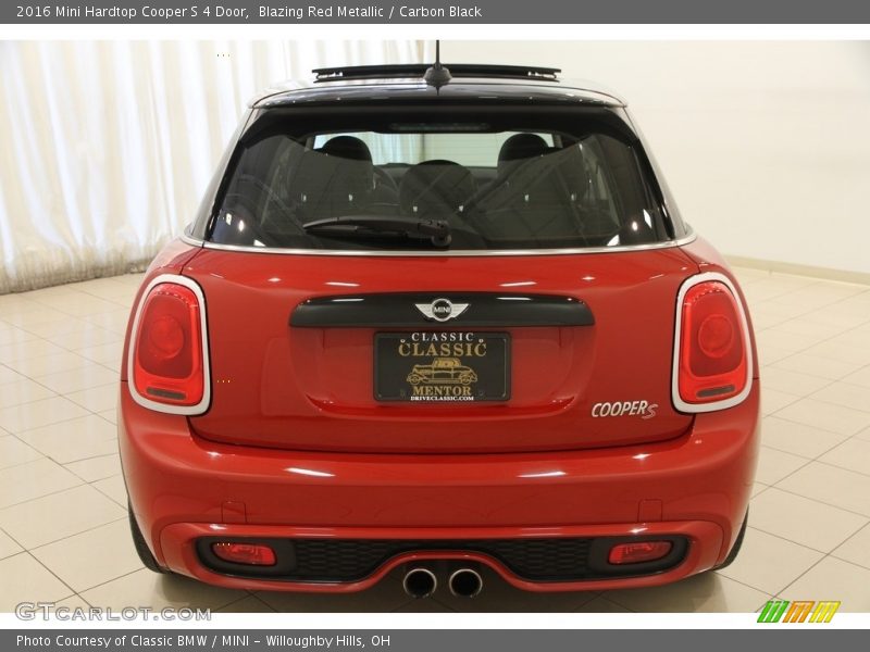 Blazing Red Metallic / Carbon Black 2016 Mini Hardtop Cooper S 4 Door
