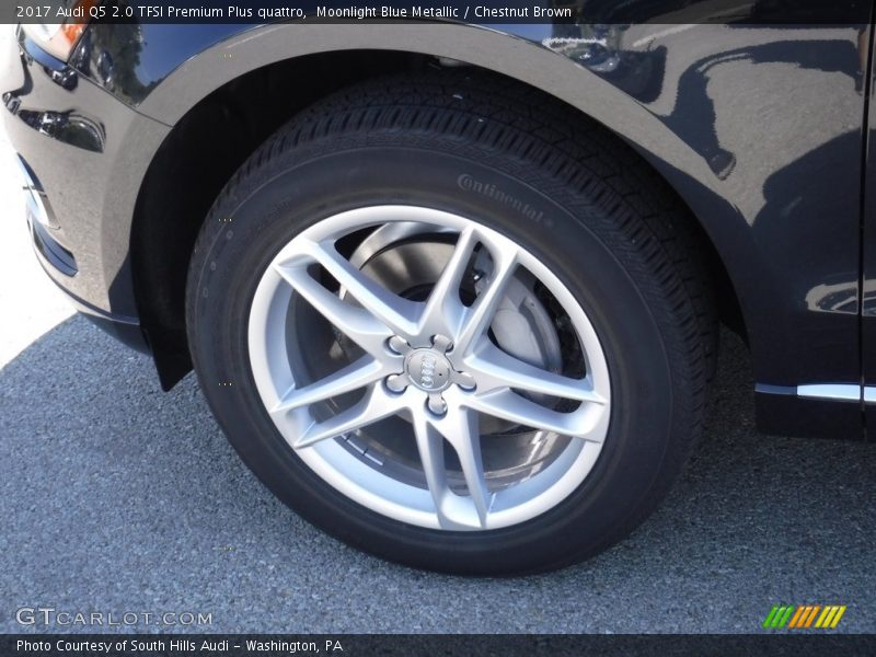 Moonlight Blue Metallic / Chestnut Brown 2017 Audi Q5 2.0 TFSI Premium Plus quattro