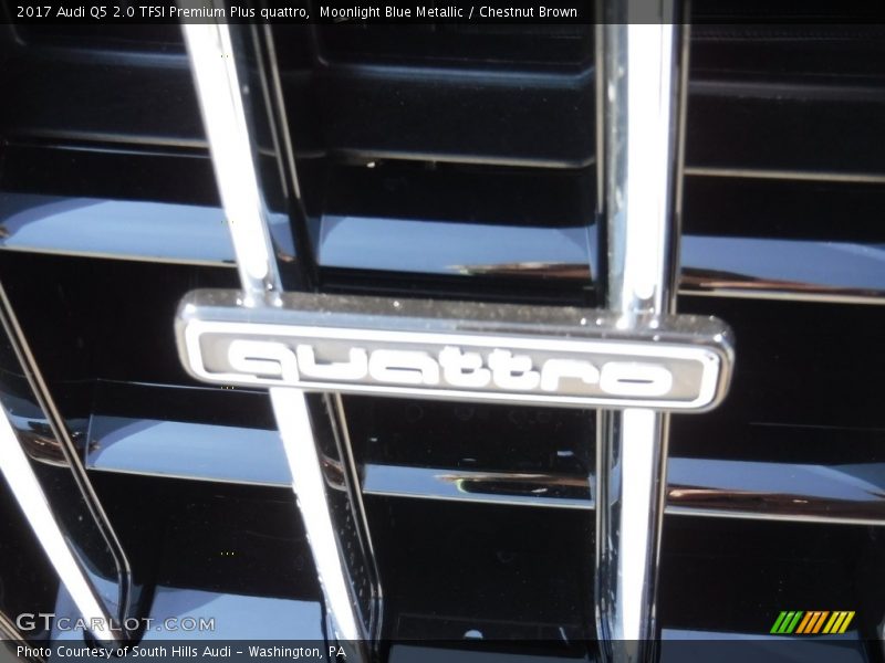 Moonlight Blue Metallic / Chestnut Brown 2017 Audi Q5 2.0 TFSI Premium Plus quattro