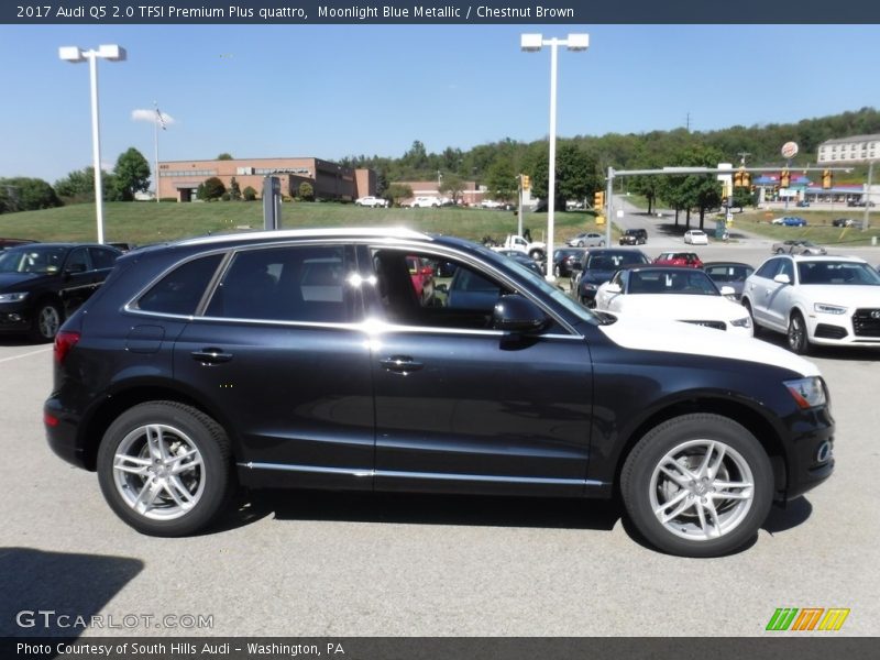 Moonlight Blue Metallic / Chestnut Brown 2017 Audi Q5 2.0 TFSI Premium Plus quattro