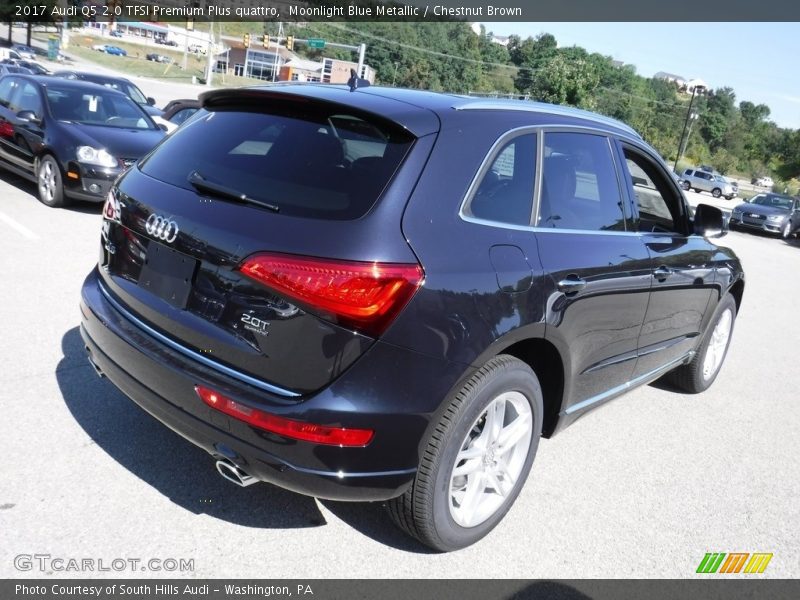 Moonlight Blue Metallic / Chestnut Brown 2017 Audi Q5 2.0 TFSI Premium Plus quattro