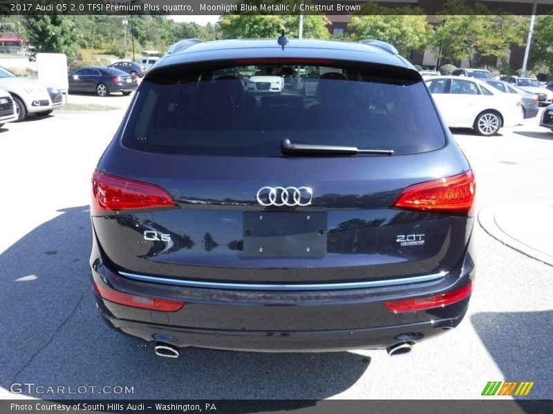 Moonlight Blue Metallic / Chestnut Brown 2017 Audi Q5 2.0 TFSI Premium Plus quattro
