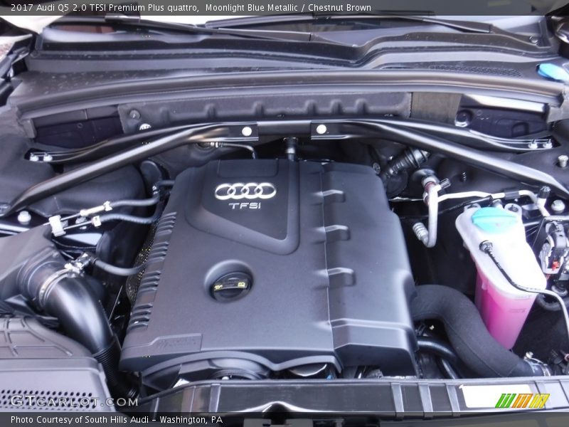 Moonlight Blue Metallic / Chestnut Brown 2017 Audi Q5 2.0 TFSI Premium Plus quattro