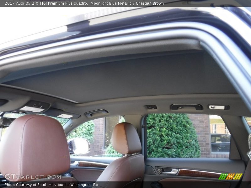 Moonlight Blue Metallic / Chestnut Brown 2017 Audi Q5 2.0 TFSI Premium Plus quattro