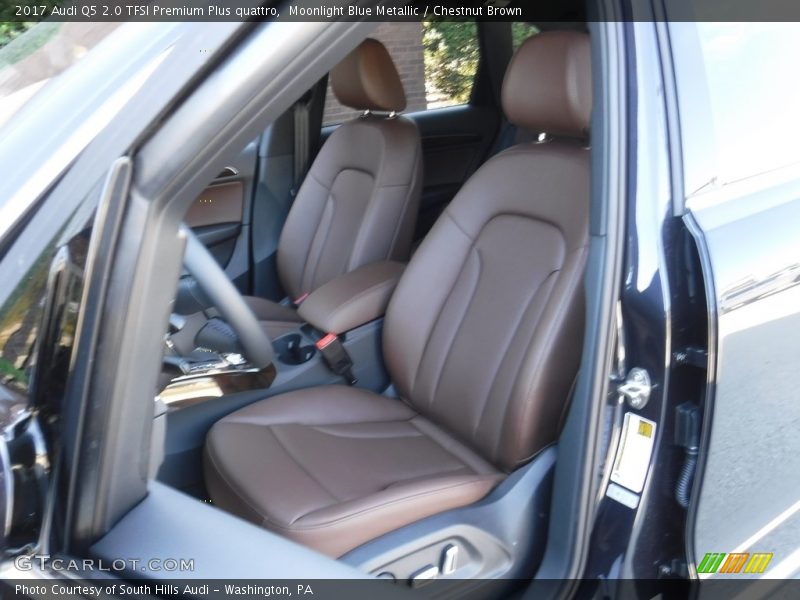 Moonlight Blue Metallic / Chestnut Brown 2017 Audi Q5 2.0 TFSI Premium Plus quattro