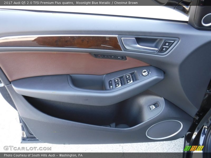 Moonlight Blue Metallic / Chestnut Brown 2017 Audi Q5 2.0 TFSI Premium Plus quattro