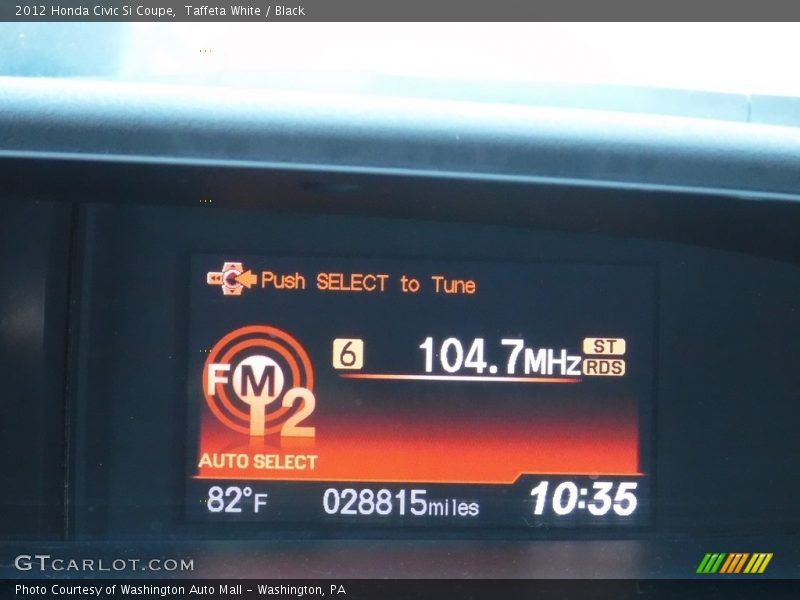 Taffeta White / Black 2012 Honda Civic Si Coupe