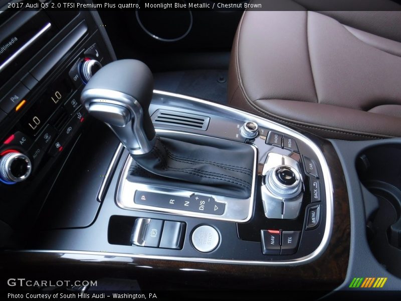 Moonlight Blue Metallic / Chestnut Brown 2017 Audi Q5 2.0 TFSI Premium Plus quattro