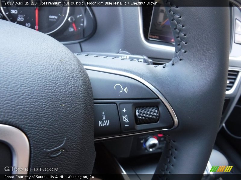 Moonlight Blue Metallic / Chestnut Brown 2017 Audi Q5 2.0 TFSI Premium Plus quattro