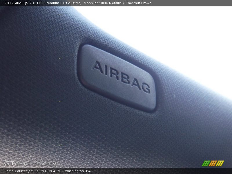 Moonlight Blue Metallic / Chestnut Brown 2017 Audi Q5 2.0 TFSI Premium Plus quattro