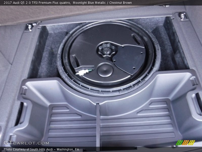 Moonlight Blue Metallic / Chestnut Brown 2017 Audi Q5 2.0 TFSI Premium Plus quattro