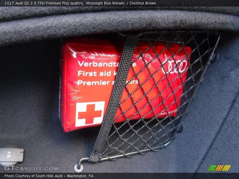Moonlight Blue Metallic / Chestnut Brown 2017 Audi Q5 2.0 TFSI Premium Plus quattro