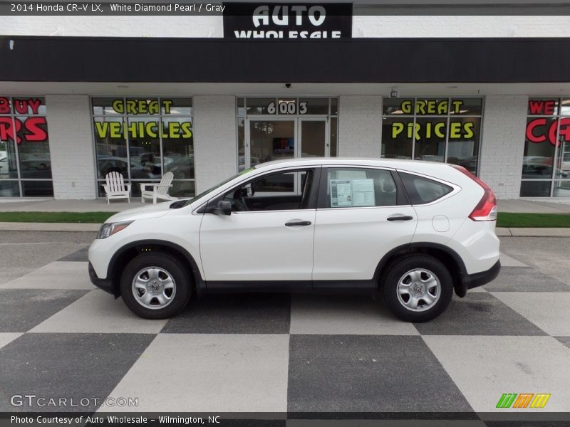 White Diamond Pearl / Gray 2014 Honda CR-V LX