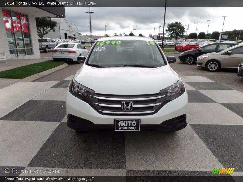 White Diamond Pearl / Gray 2014 Honda CR-V LX