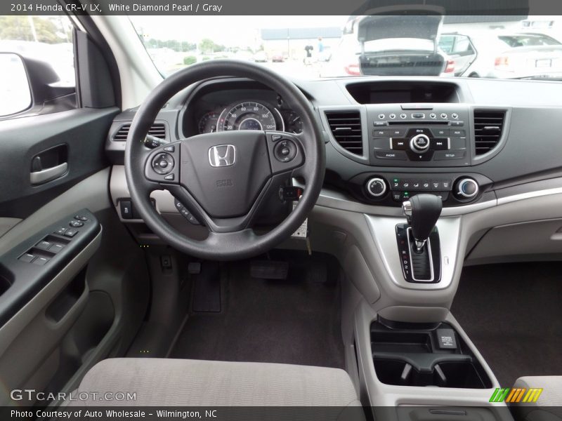 White Diamond Pearl / Gray 2014 Honda CR-V LX