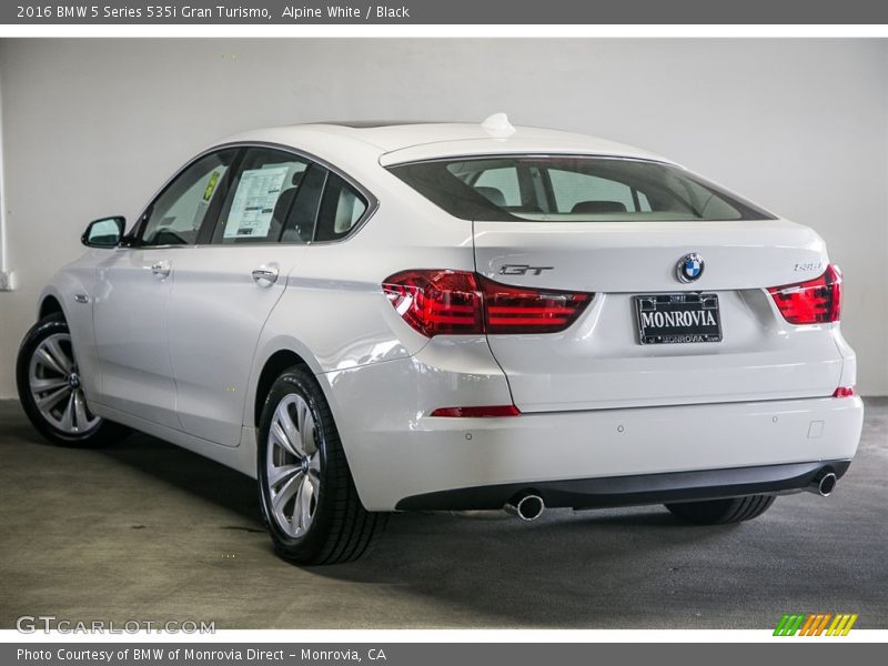 Alpine White / Black 2016 BMW 5 Series 535i Gran Turismo