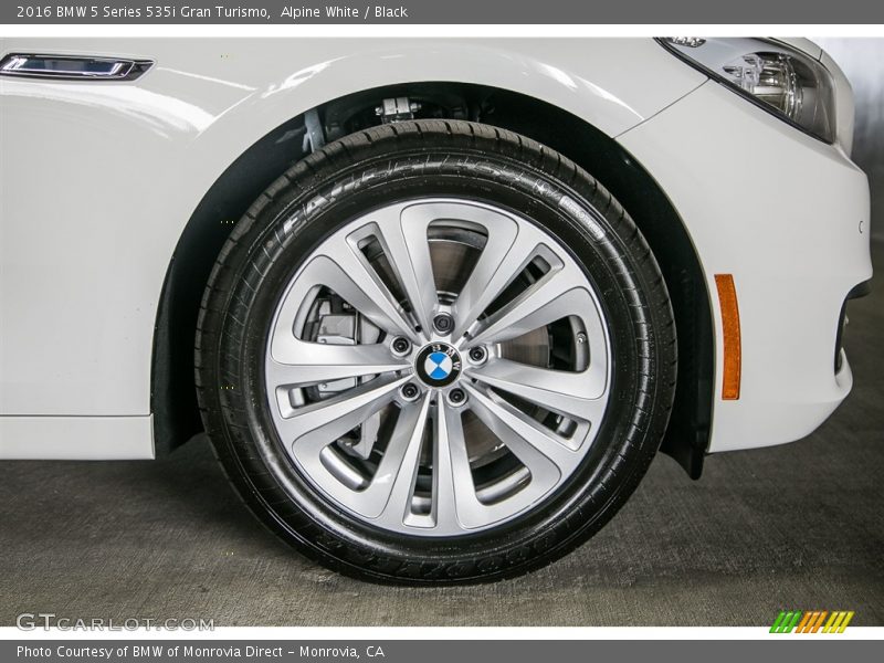 Alpine White / Black 2016 BMW 5 Series 535i Gran Turismo