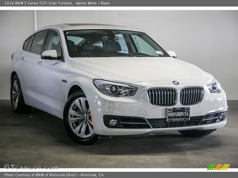 Alpine White / Black 2016 BMW 5 Series 535i Gran Turismo
