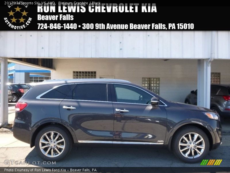 Platinum Graphite / Black 2017 Kia Sorento SXL V6 AWD