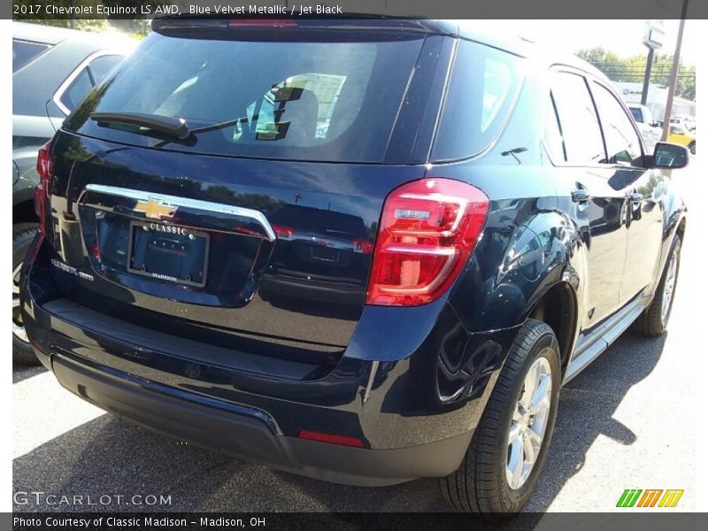 Blue Velvet Metallic / Jet Black 2017 Chevrolet Equinox LS AWD