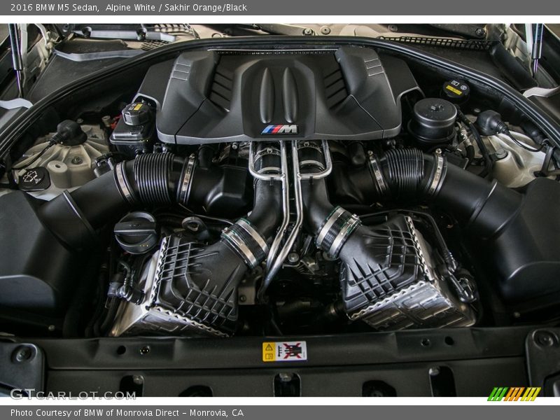  2016 M5 Sedan Engine - 4.4 Liter M DI TwinPower Turbocharged DOHC 32-Valve VVT V8