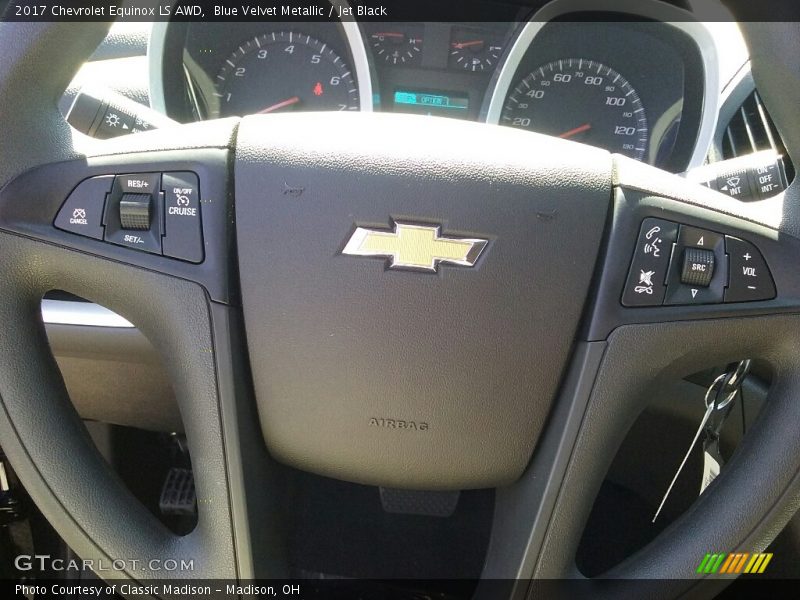 Blue Velvet Metallic / Jet Black 2017 Chevrolet Equinox LS AWD
