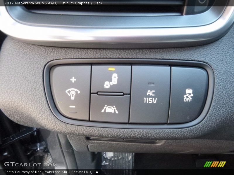 Controls of 2017 Sorento SXL V6 AWD