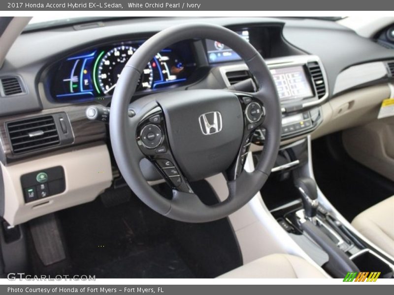 White Orchid Pearl / Ivory 2017 Honda Accord Hybrid EX-L Sedan