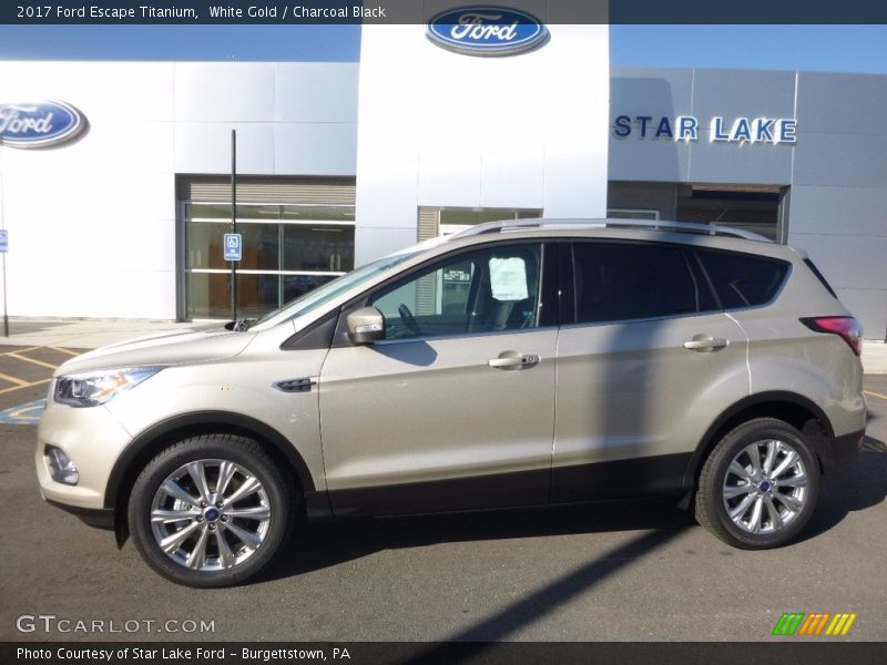White Gold / Charcoal Black 2017 Ford Escape Titanium