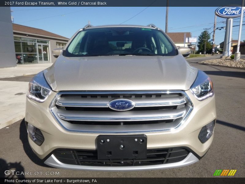 White Gold / Charcoal Black 2017 Ford Escape Titanium