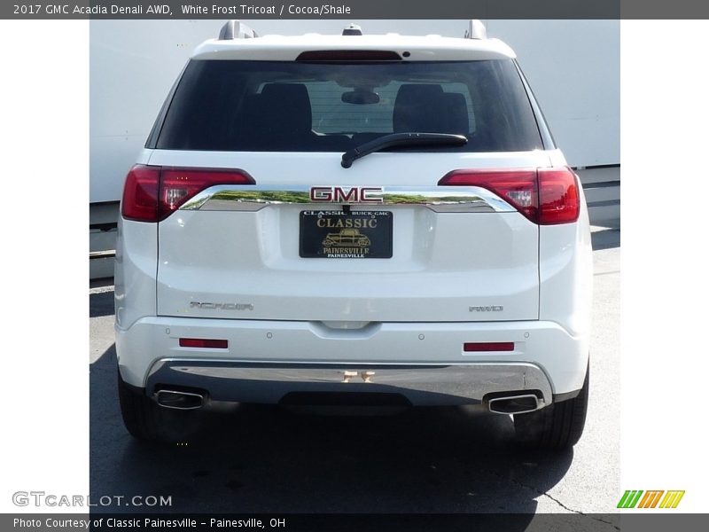 White Frost Tricoat / Cocoa/Shale 2017 GMC Acadia Denali AWD