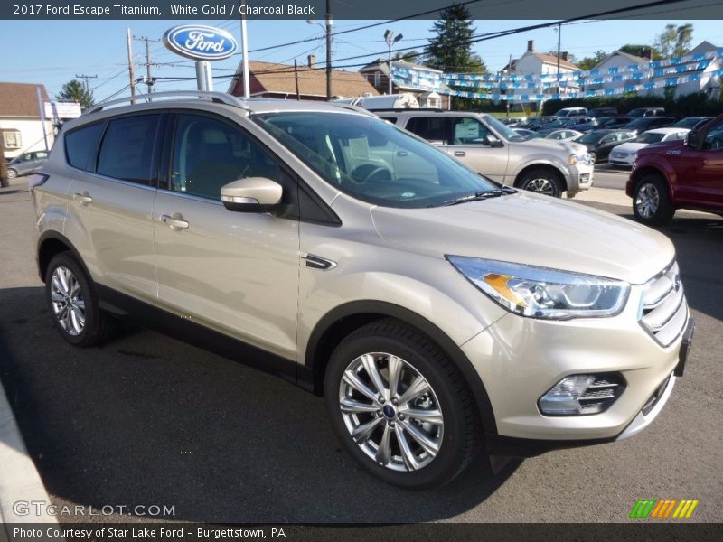White Gold / Charcoal Black 2017 Ford Escape Titanium
