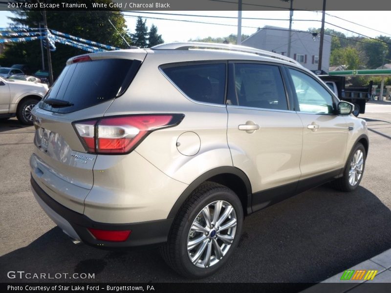 White Gold / Charcoal Black 2017 Ford Escape Titanium