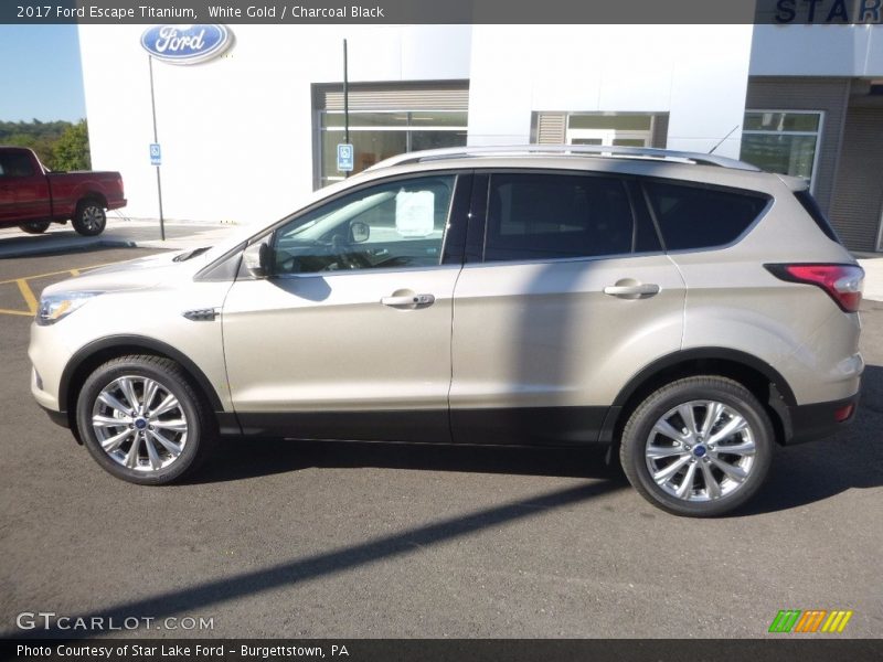 White Gold / Charcoal Black 2017 Ford Escape Titanium