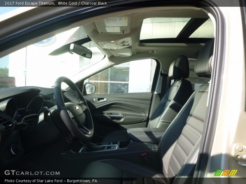 White Gold / Charcoal Black 2017 Ford Escape Titanium