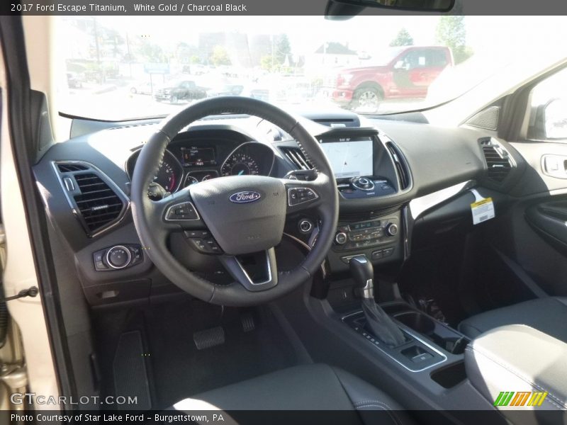 White Gold / Charcoal Black 2017 Ford Escape Titanium