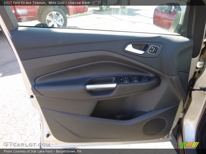White Gold / Charcoal Black 2017 Ford Escape Titanium