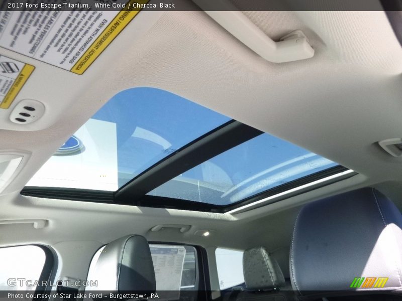 White Gold / Charcoal Black 2017 Ford Escape Titanium