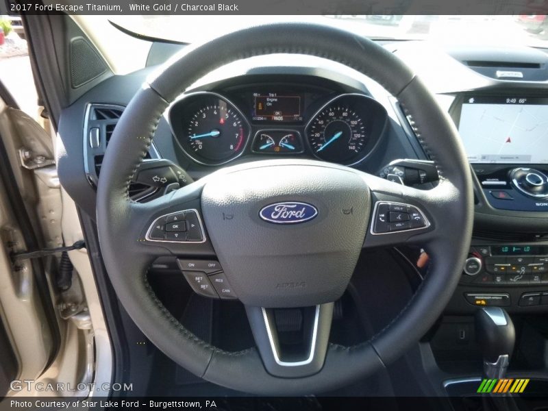 White Gold / Charcoal Black 2017 Ford Escape Titanium