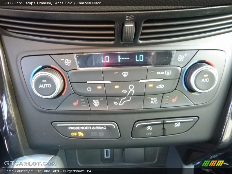 White Gold / Charcoal Black 2017 Ford Escape Titanium